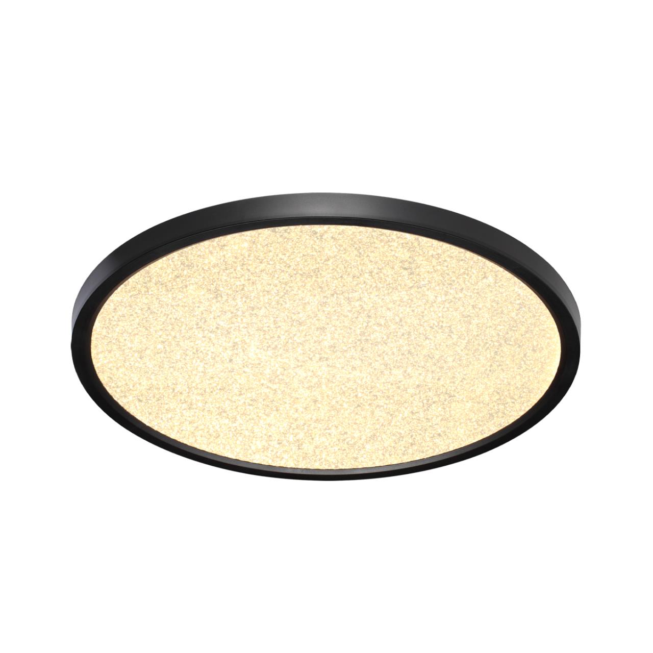 Cветильник 40*2,5 см, LED 32W, 3000/4000 К, IP40, белый/черный, пластик Sonex Omega Black, 7662/32L