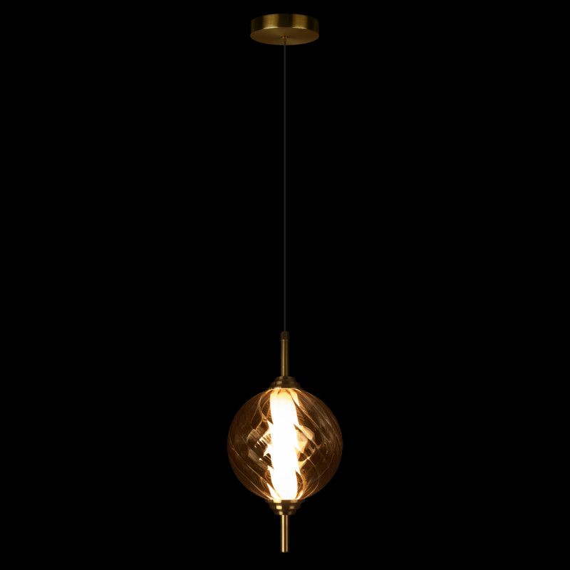Подвесной светильник *15*-27,5 см, 1*LED*30W, 4000K, LOFT IT Helix 10421/B Amber, бронзовый