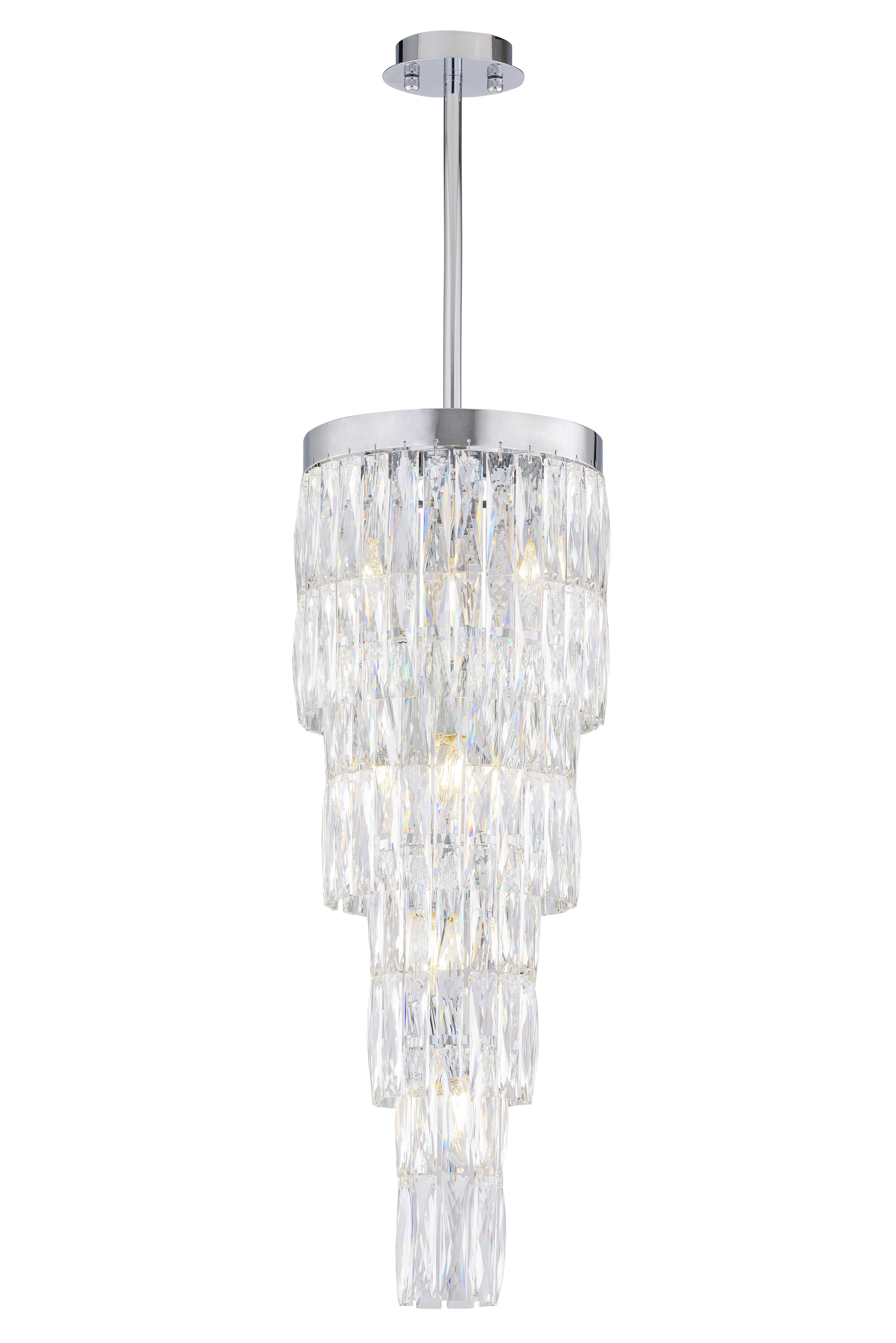 Люстра 250*720-330, 9*E14, 40W NewRgy Cristallo 2774R/9A CHROME+CLEAR, Хром+Прозрачный