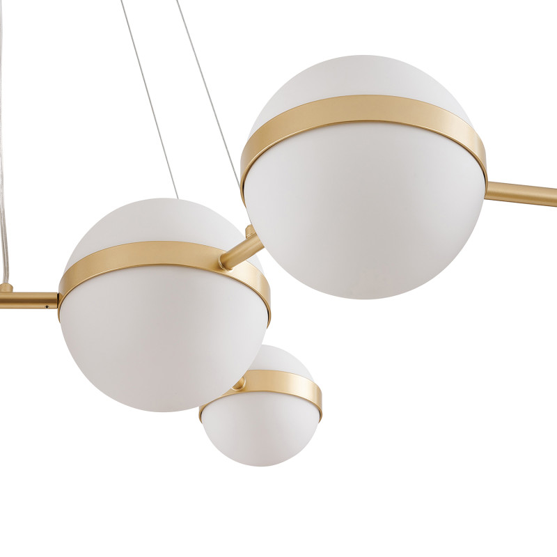 Подвесная люстра 127,5*40*135 см, 8*LED, 60W, 4000К, Favourite Asterismo 4448-8P золотой