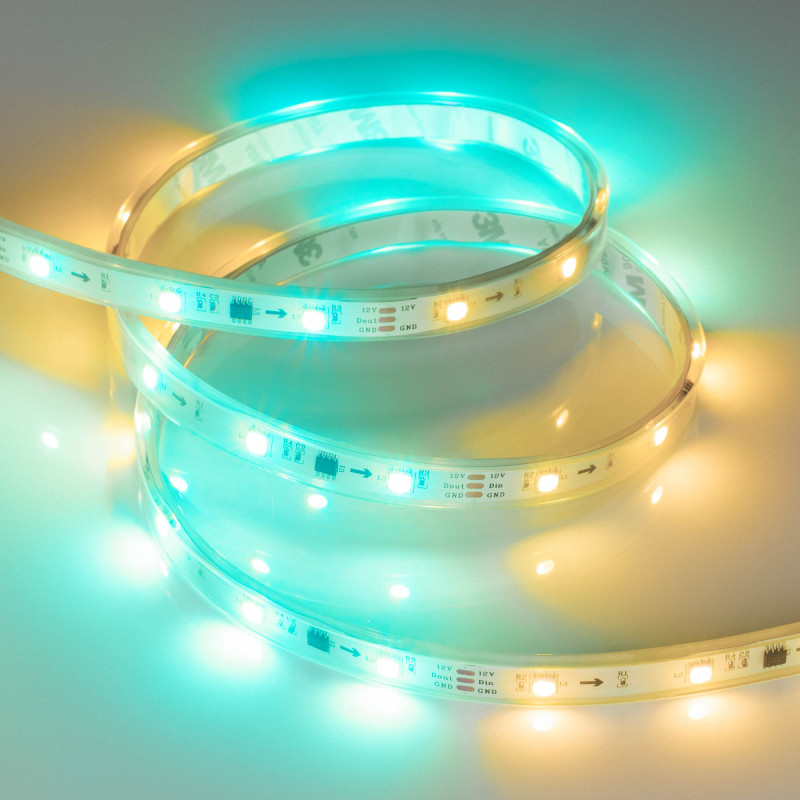Лента герметичная SPI-P-B30-12mm 12V RGB-PX3 (7.2W/m, IP66, 5060, 5m) (Arlight, бегущий огонь) 026370(3). Цена указана за 5 метров. Продается кратно 5 метрам.