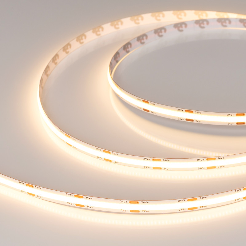 Лента COB-X544-8mm 24V Warm2700 (11.5 W/m, IP20, CSP, 5m), Arlight 031899(2). Цена указана за 5 метров. Продается кратно 5 метрам.