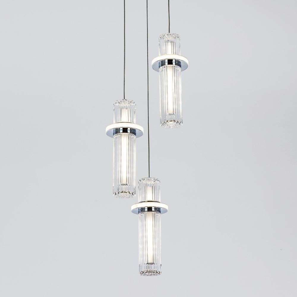 Подвесной светильник 21*21*105 см, LED 35W, 4000K, Хром MODELUX ML.3316.3