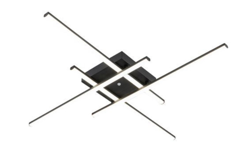 Накладная люстра 85*85*7 см , LED61W, 3000-6000К, Arte Lamp alfirk A2015PL-90BK черный