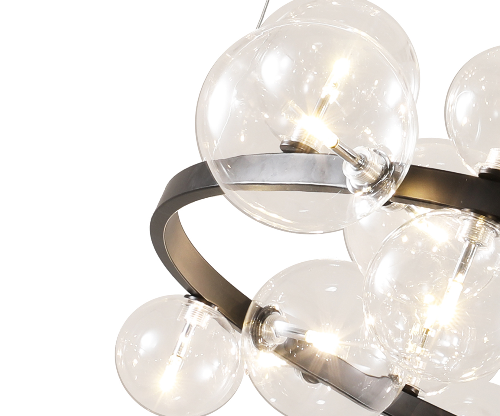 Подвесная люстра KINK Light Иона 07608-15A,19, диаметр 85 см, черный
