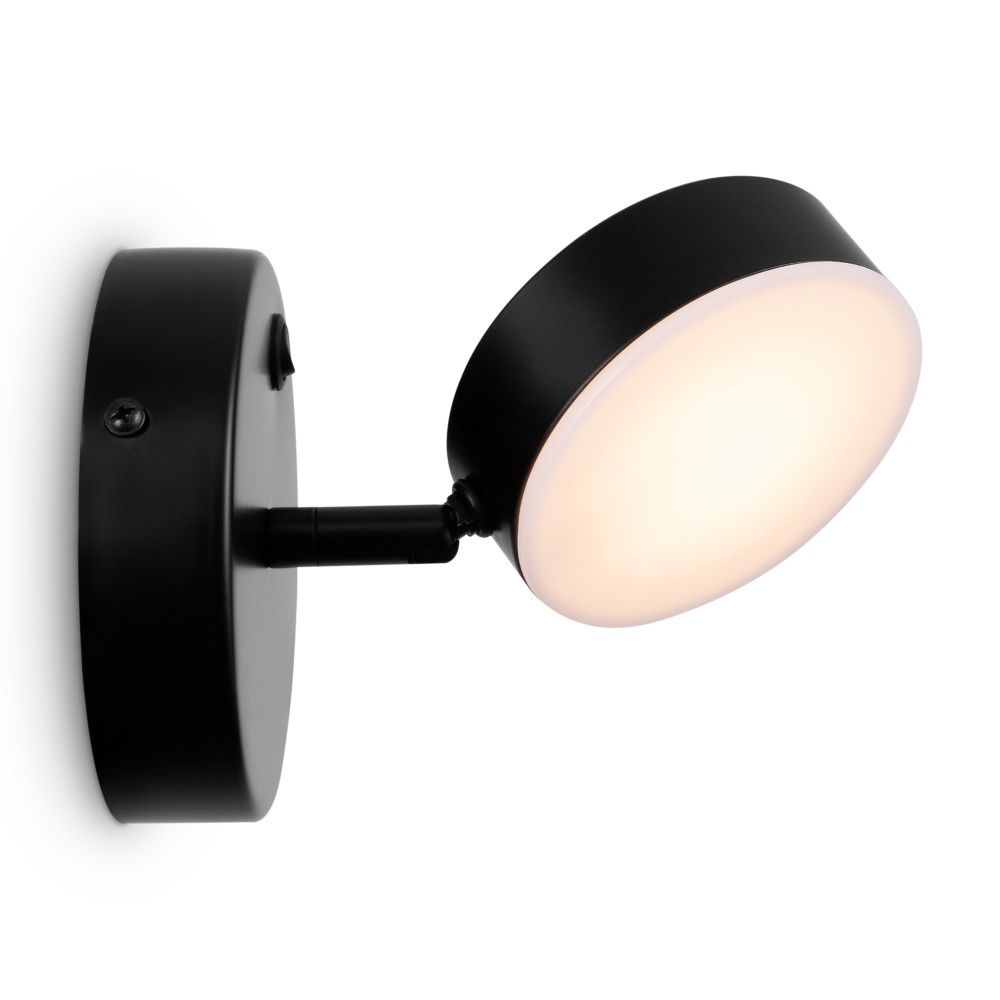 Светодиодный светильник 12 см, 6W, 3000K, Freya Bit FR10009CW-L6B, черный