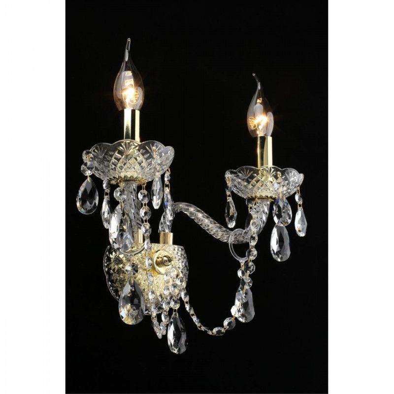 Бра 19*30*30 см, 2*E14, 40W, Aployt Koletta APL.755.11.02, золотой