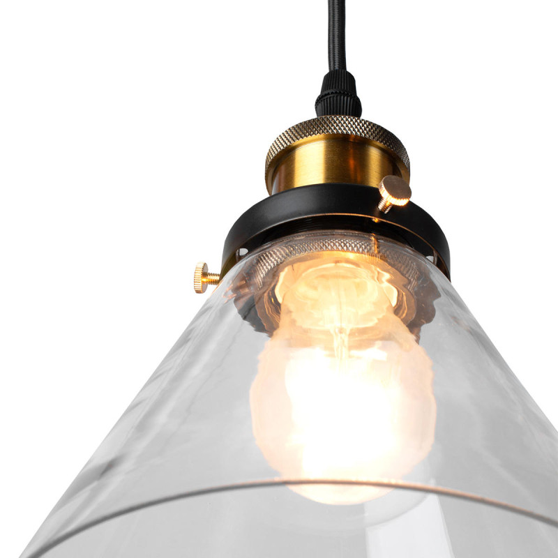 Подвесной светильник Loft IT Factory filament Loft1123, черный, бронза, диаметр 18 см
