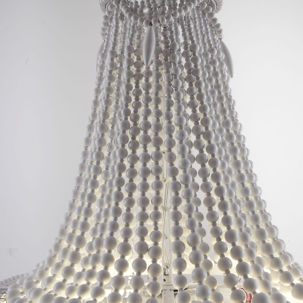 Люстра Anselme White Wood Large Chandelier 50*50*70 см, 5*E14*40W, ImperiumLoft 40.1934-0, Белый