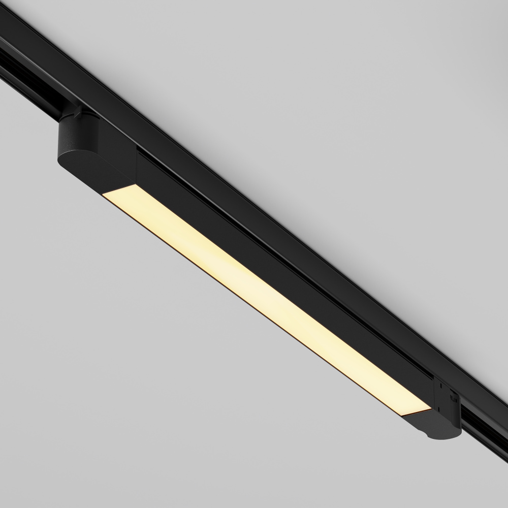 Трековый светильник 61*3,5*-6 см, *LED*20W, 2700K, Maytoni Technical Basis TR196-3-20W2.7K-B(N), Черный