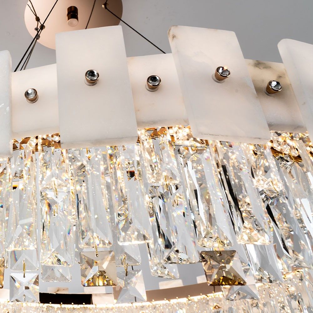 Подвесная люстра 80*50/100 см, LED 65W 3000-6500К MODELUX premium ML.6980.800P GD золото