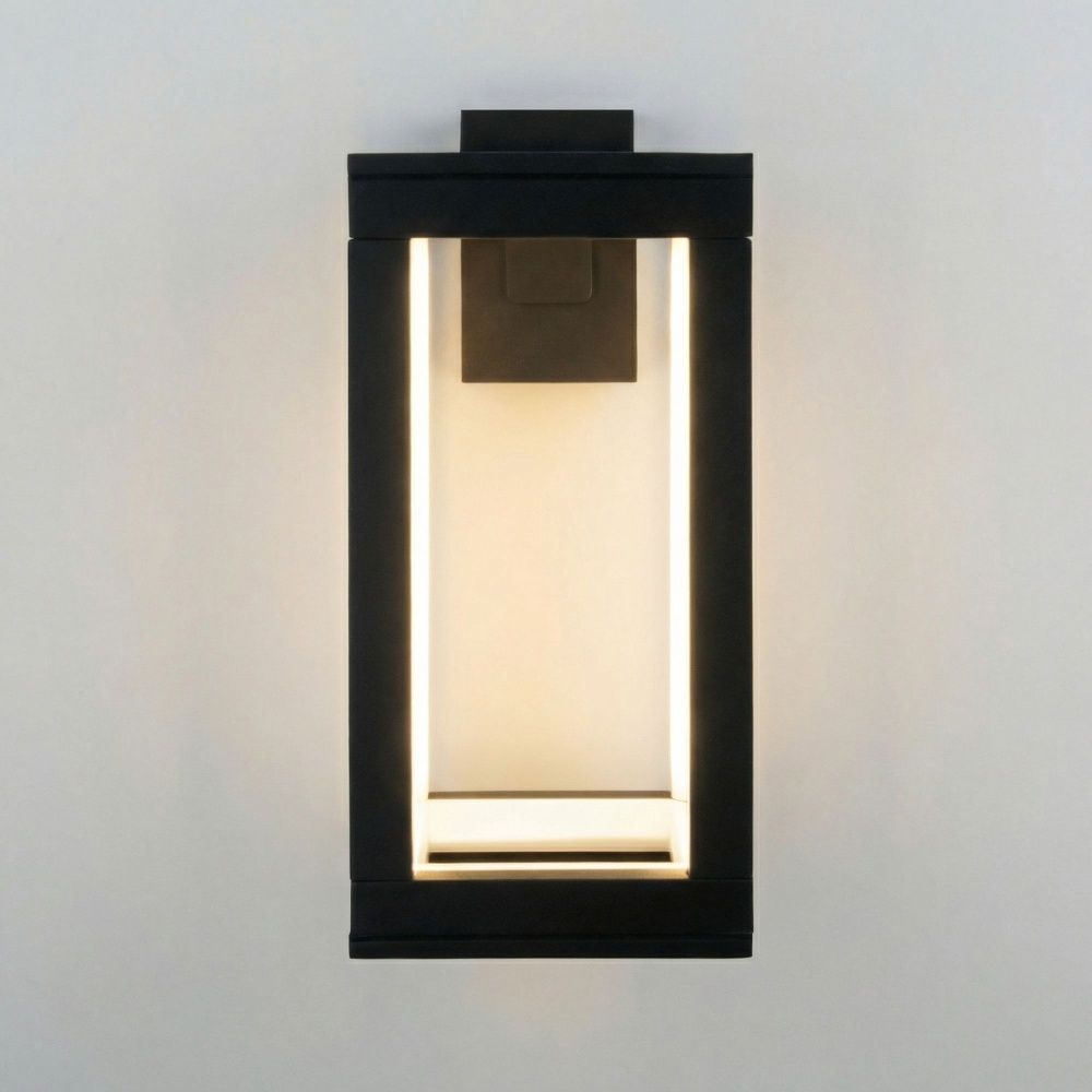 Уличный настенный светодиодный светильник Frame 3000K чёрный 1527 TECHNO LED черный Elektrostandard  4690389219108, a072090