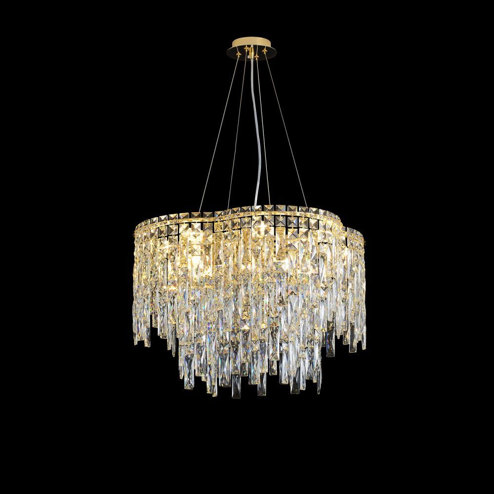 Люстра *60*29-151,5 см, 12*E14*40W, Crystal Lux Abril ABRIL SP12 GOLD, Золото