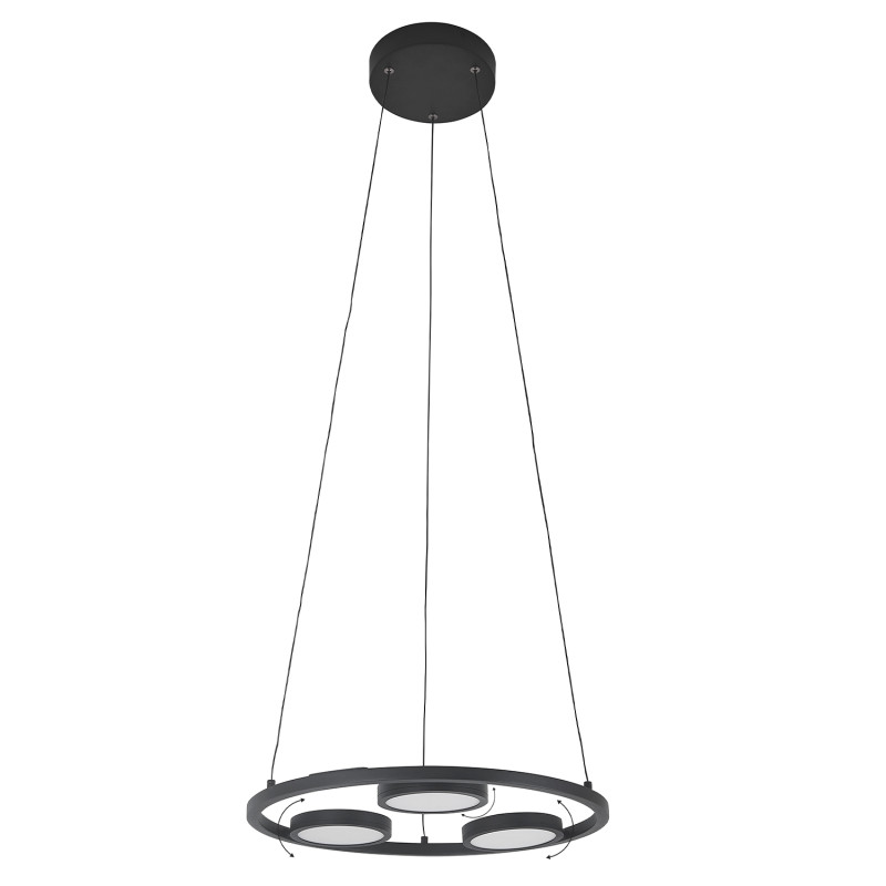 Светильник 45 см, 24W, 4000K, Crystal Lux CLT 027C3 D450 BL, черный