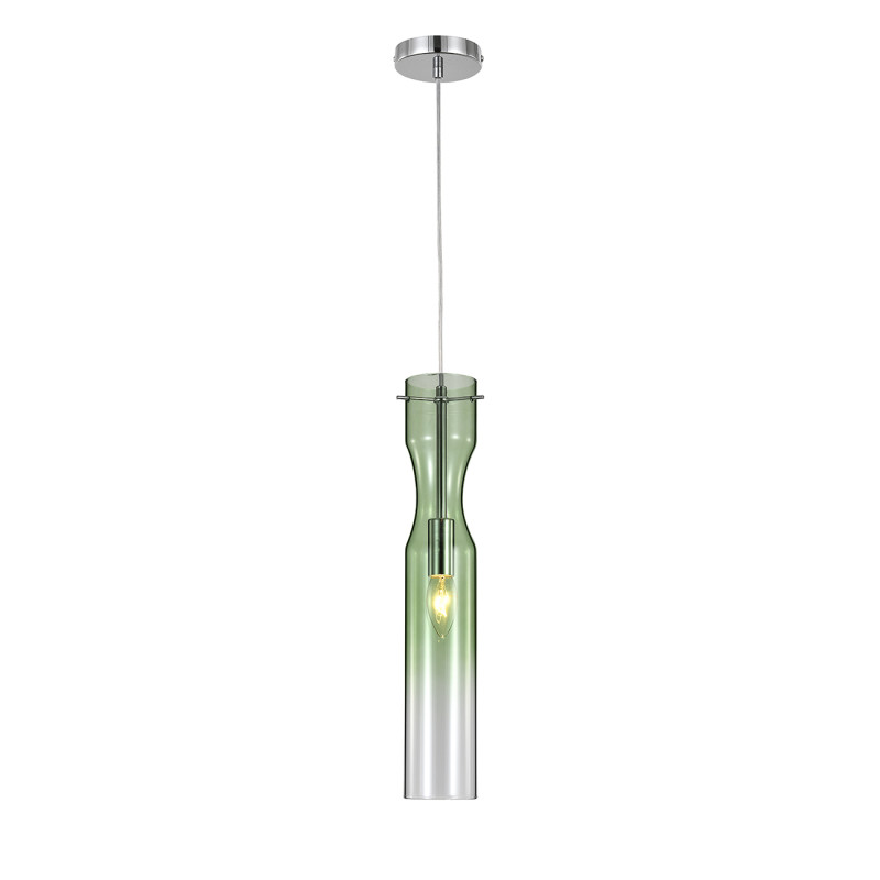 Подвесной светильник 8*8*198,5 см, 1*E14, 40W, Indigo BEUTA V000561 хром, 11052/1P Green