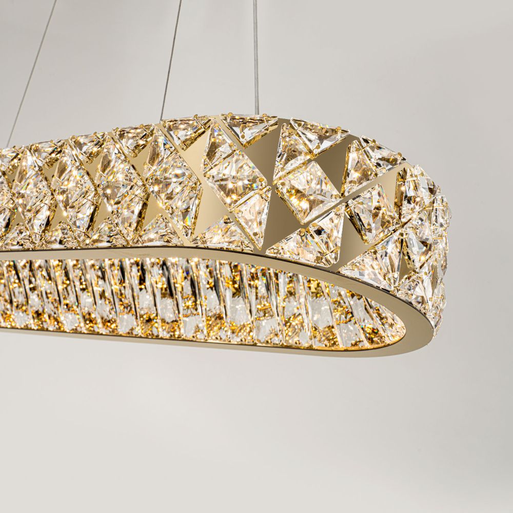 Люстра 90*30*50-120 см, *LED*70W, 3000-6000K, Modelux  ML.335.900.300 GD, Золото