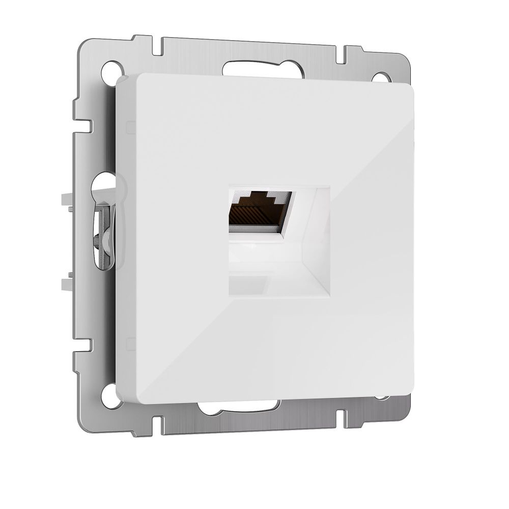 W5120101 Розетка Ethernet RJ-45 cat. 6A экранированная, белый Werkel, 4690389213465