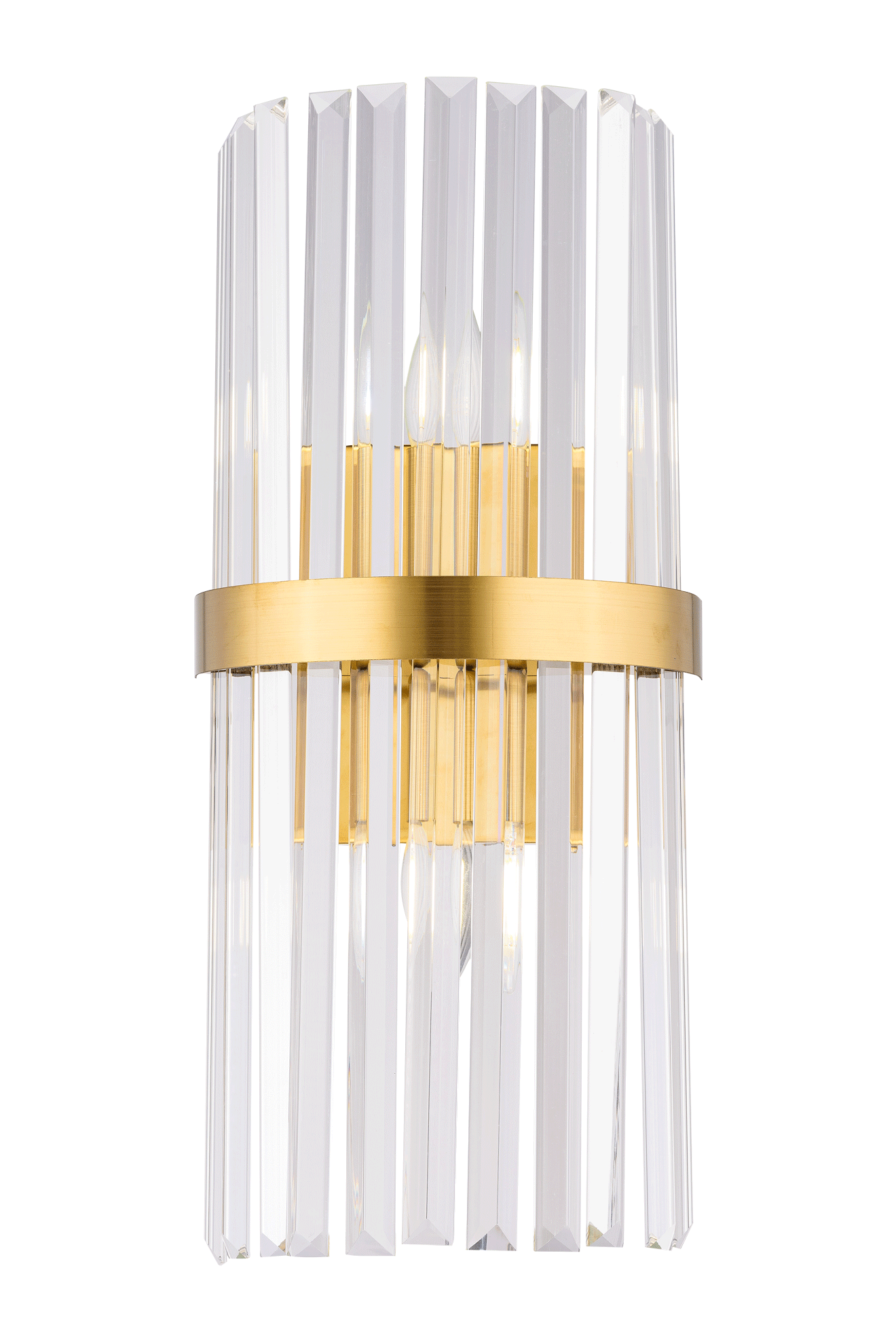 Бра 200*130*600, 2*E14, 40W NewRgy Cristallo 1651 COPPER GOLD, Латунь/Золото