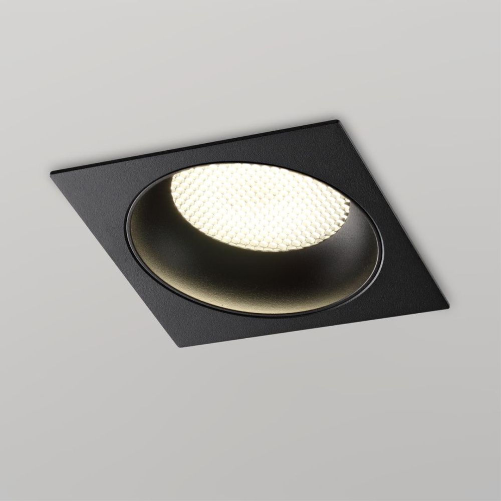 Светильник встраиваемый 9*9*5 см, вр 8,5 см, 1*GU10*50W, Novotech Morus 371002, черный