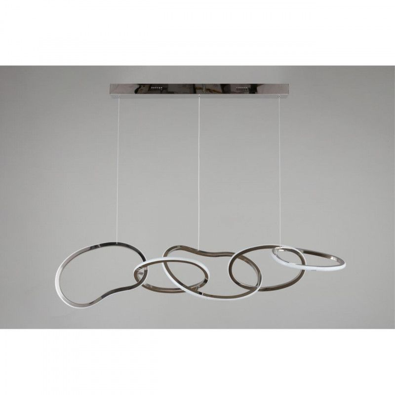 Подвесная люстра 120*27*50-150 см 80W, 3000K, Aployt Pirret APL.046.13.80, хром