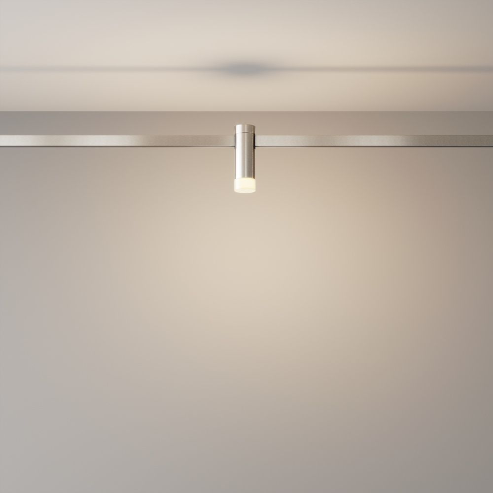 Трековый светильник  TR145-1-3W3K-W-PT **-9 см, *LED*3W, K, Maytoni technical FLARITY TR145-1-3W3K-W-PT, Платина