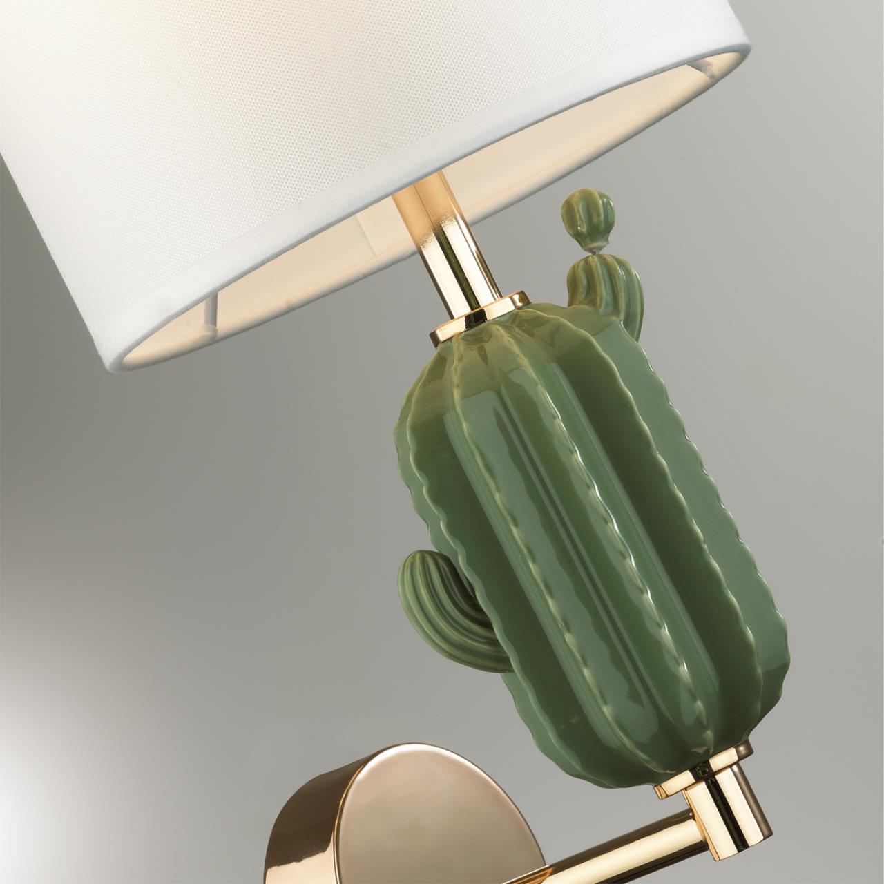 Бра  20*17*36 см, 1*E14*40W Odeon Light Cactus 5425/1W золотой