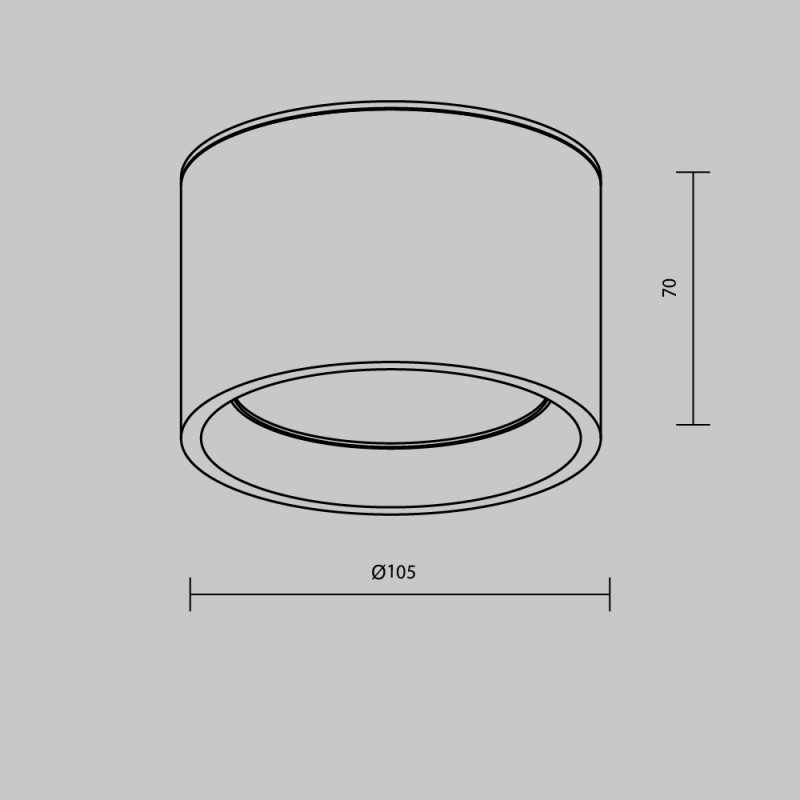 Влагозащищенный светильник 10,5*10,5*7 см, LED, 10W, 3000К, Maytoni Technical Hydra C090CL-10W3K-W белый