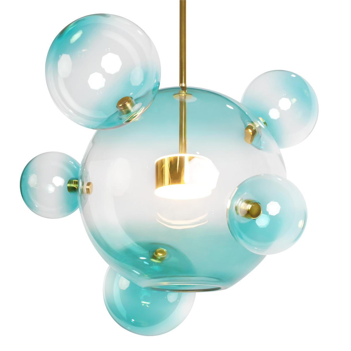 Подвесной светильник 46*68 см, 1*LED*10W LOFT IT Bolle 2027-P6 Blue золото
