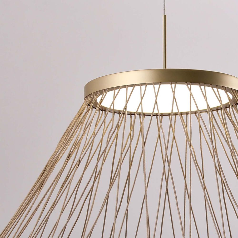 Подвес 60*40-150 см, 6*LED, 16W, 4000K, Favourite Fibra 4634-6P, золотой матовый