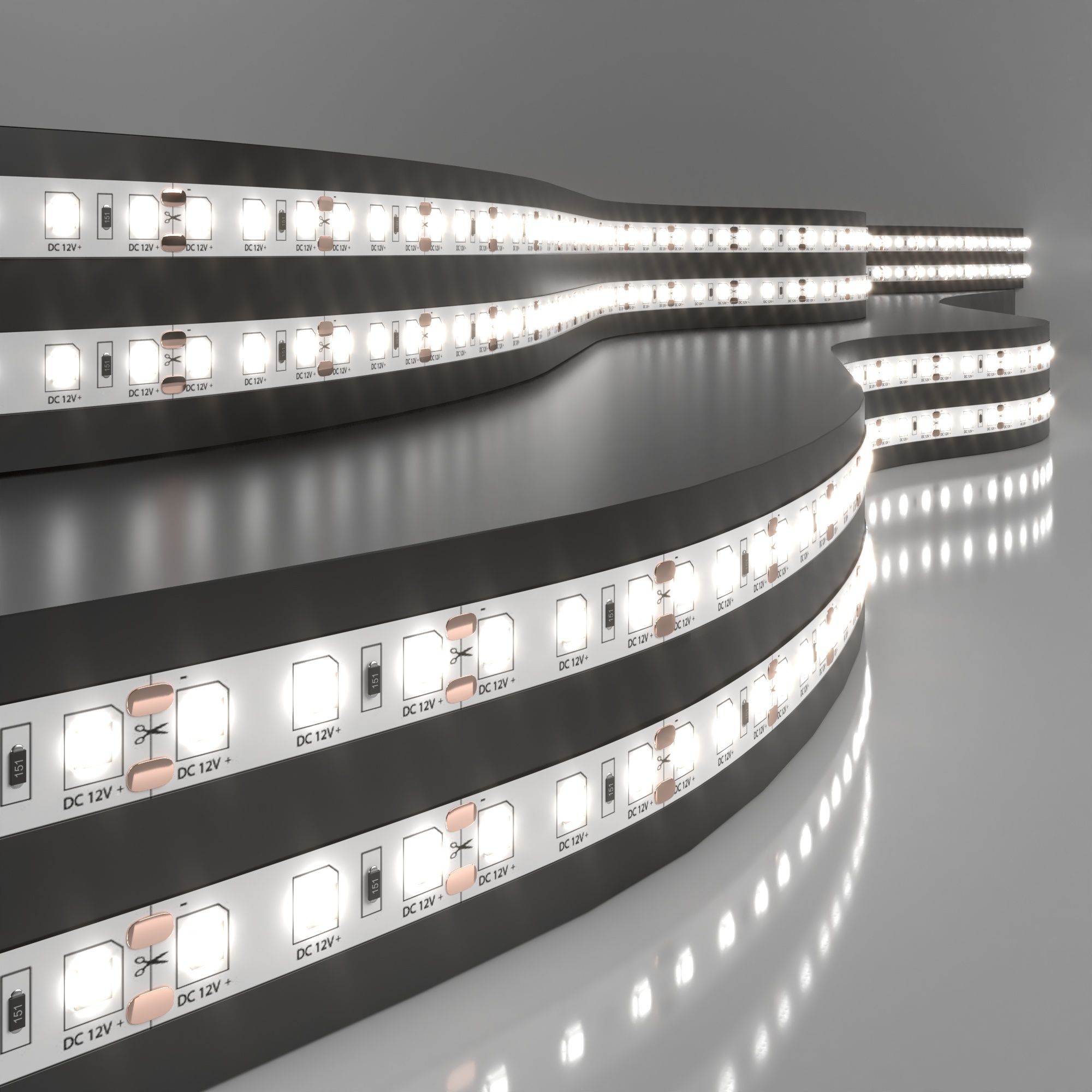 Светодиодная лента Лента светодиодная 12V 9,6W 120Led 2835 IP20 дневной белый, 5м Elektrostandard