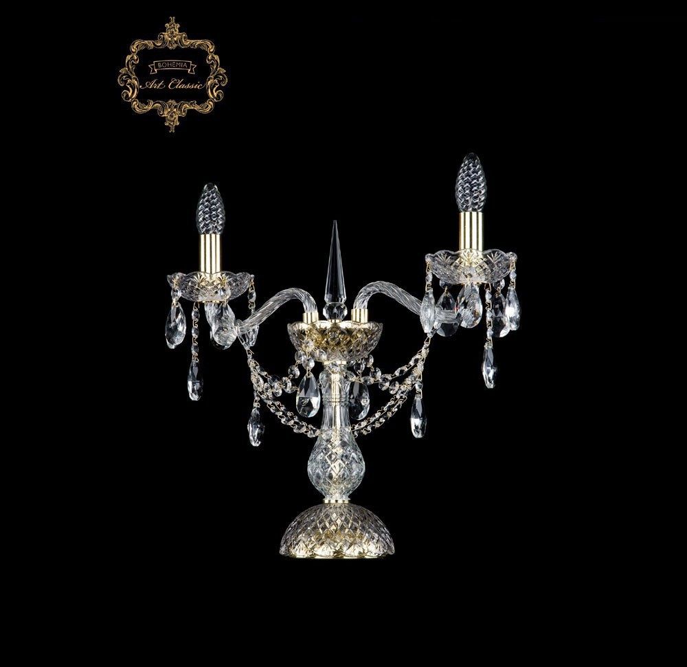 Настольная лампа хрустальная Bohemia Art Classic 12.25.2.141-37.Gd.Sp золото