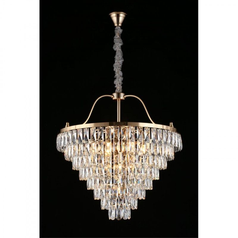 Каскадная люстра 70*95-180 см, 13*E14, 40W, Aployt Gerta APL.725.13.13, золотой