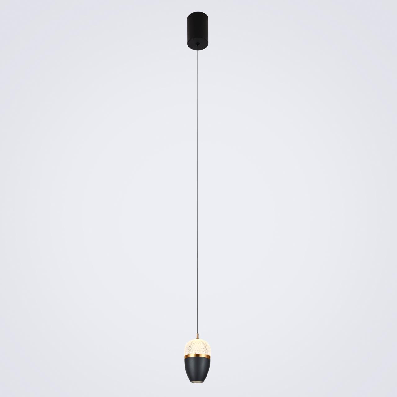 Подвесной светильник 10*8*200 см, LED 10W, 4200K, Черный LED4U L8754-1 GR