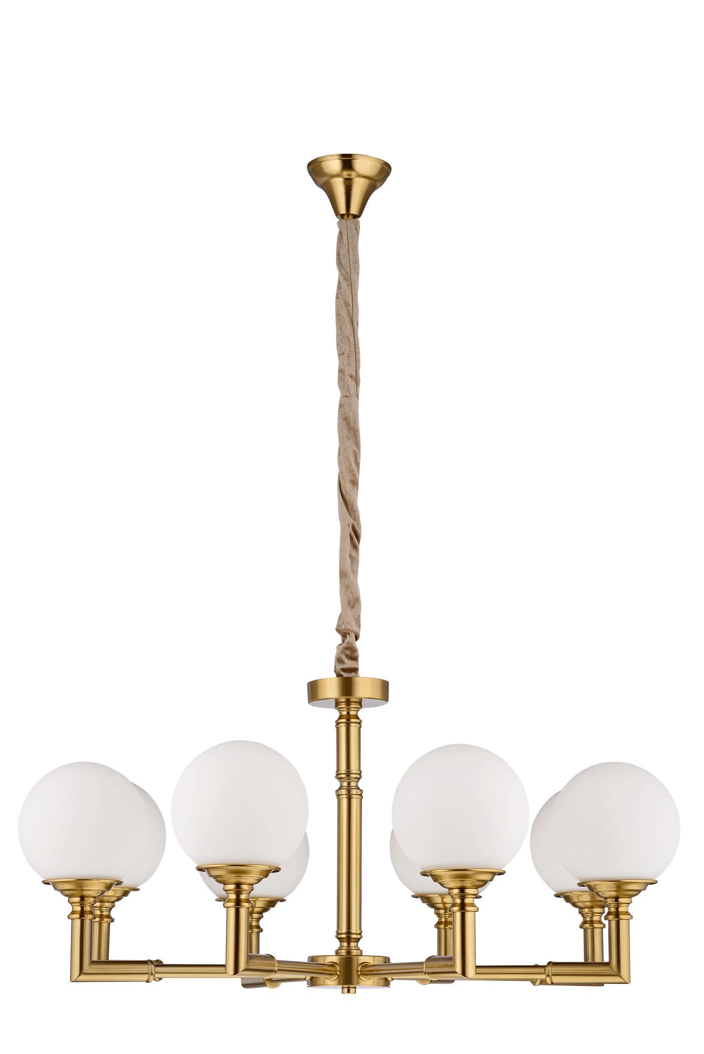Люстра 750*370-970, 8*E14, 40W NewRgy Модерн 8683/8LT BRASS, Бронза