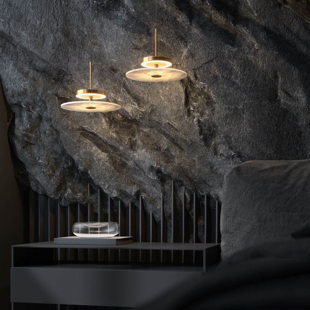 Подвесной светильник 30*30*22-173 см, LED*21W, 3000K, Eurosvet Thasos 40342 LED, латунь, a069277