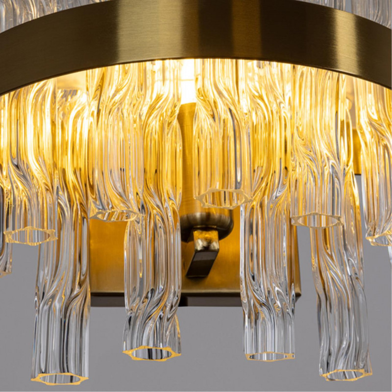 Бра 23*13 см, 1*E14*60W, К, Divinare Meadow Латунь 6053/17 AP-1