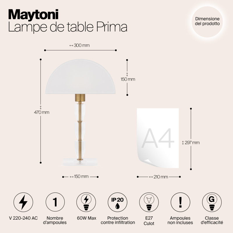 Настольная лампа 47 см, Maytoni Z034TL-01BZ, бронза