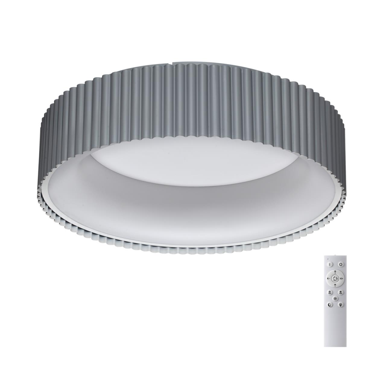 Потолочный светильник *46*13,5 см, LED 1*56W, 3000-4000-6500 К, Sonex Sharmel 7713/56L, белый/серый