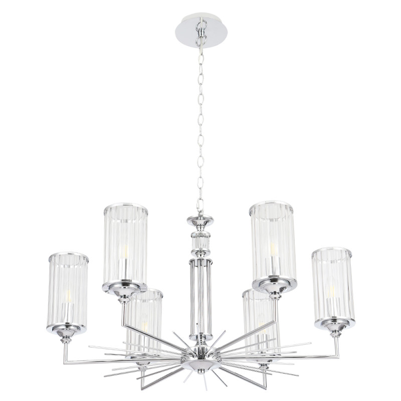Светильник 77 см, Crystal Lux GLORIA SP6 CHROME, хром