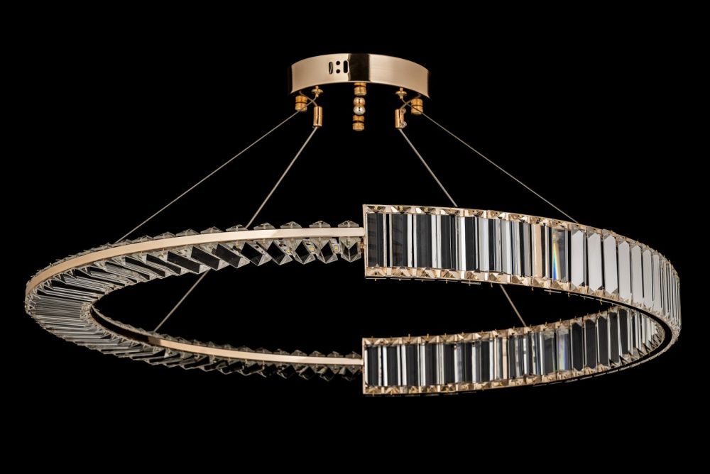 Люстра *80* см, LED лента*LED*64W, 3000K, Arti Lampadari Carini Carini L 1.5.80.101 G, Золото