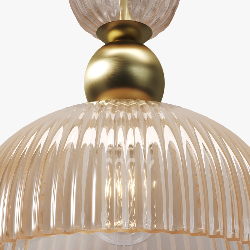 Подвесной светильник 30*30*345,5 см, 1*E27, 3000К, Maytoni ANTIC MOD302PL-01CG1 золотой