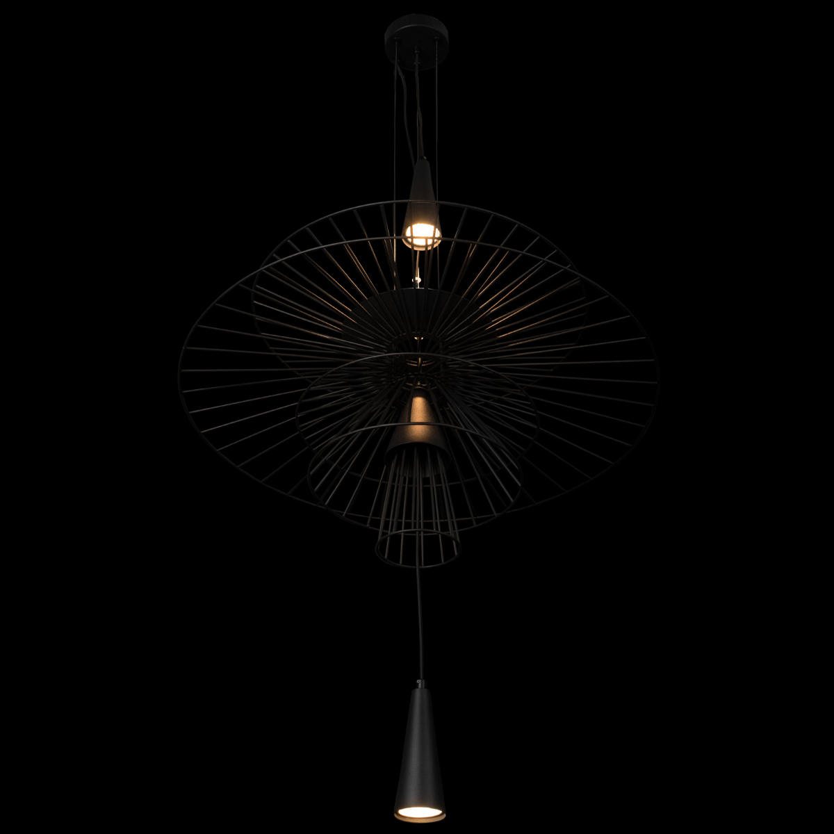 Подвесной светильник 60 см, Loft IT Star 10141/600 Black, черный