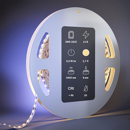 Светодиодная лента Ultra 24В 2835 7,2Вт/м 3000К 5м IP65 201027 Maytoni  Led Strip, цена за метр, отгружается по  5 м