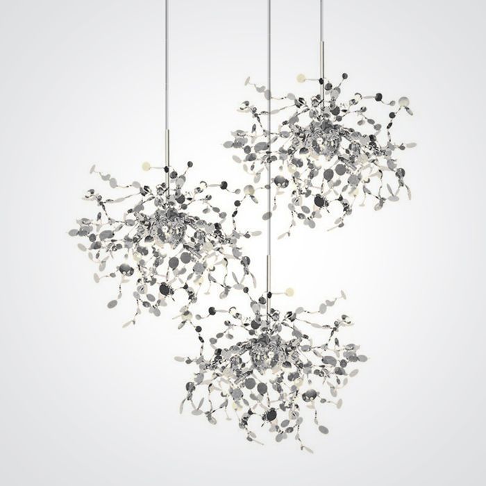 Подвесной светильник Tezani Argent 3R 85*85*40 см, 9*G9*40W, ImperiumLoft 132045-22, Хром