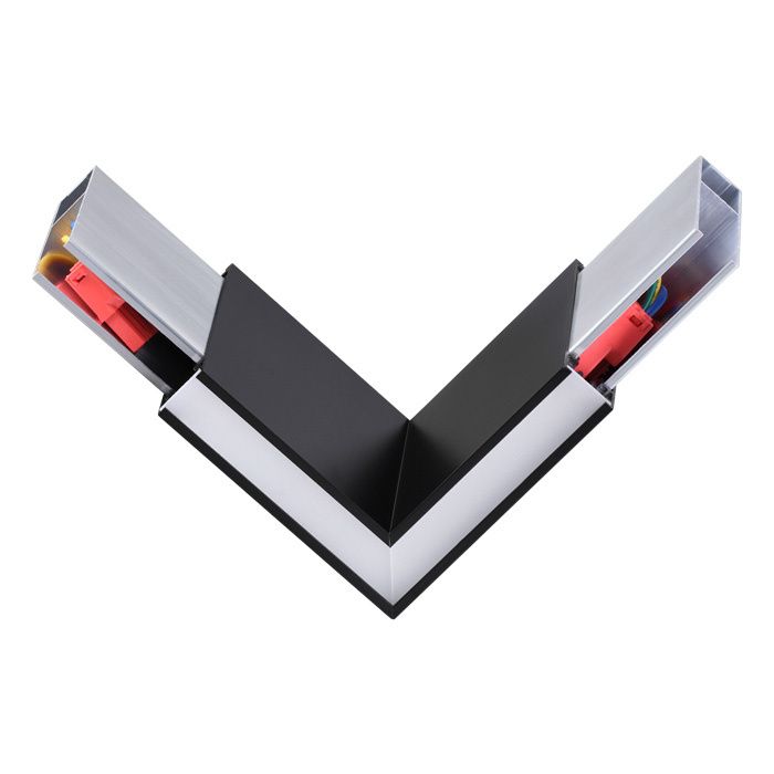 Соединитель угловой токопроводящий Novotech 135077, 3W LED, 4000K, черный