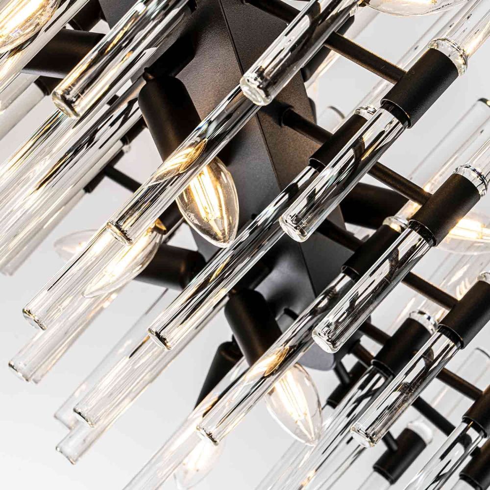 Подвесная люстра 40*100*50/79 см, 20*Е14 MODELUX ML.9011.20 BK черный матовый