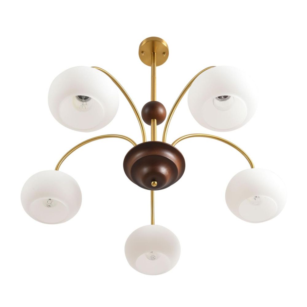 Люстра потолочная *67*65-65 см, 5*E27*60W, Lumion Larina 8323/5C, латунь