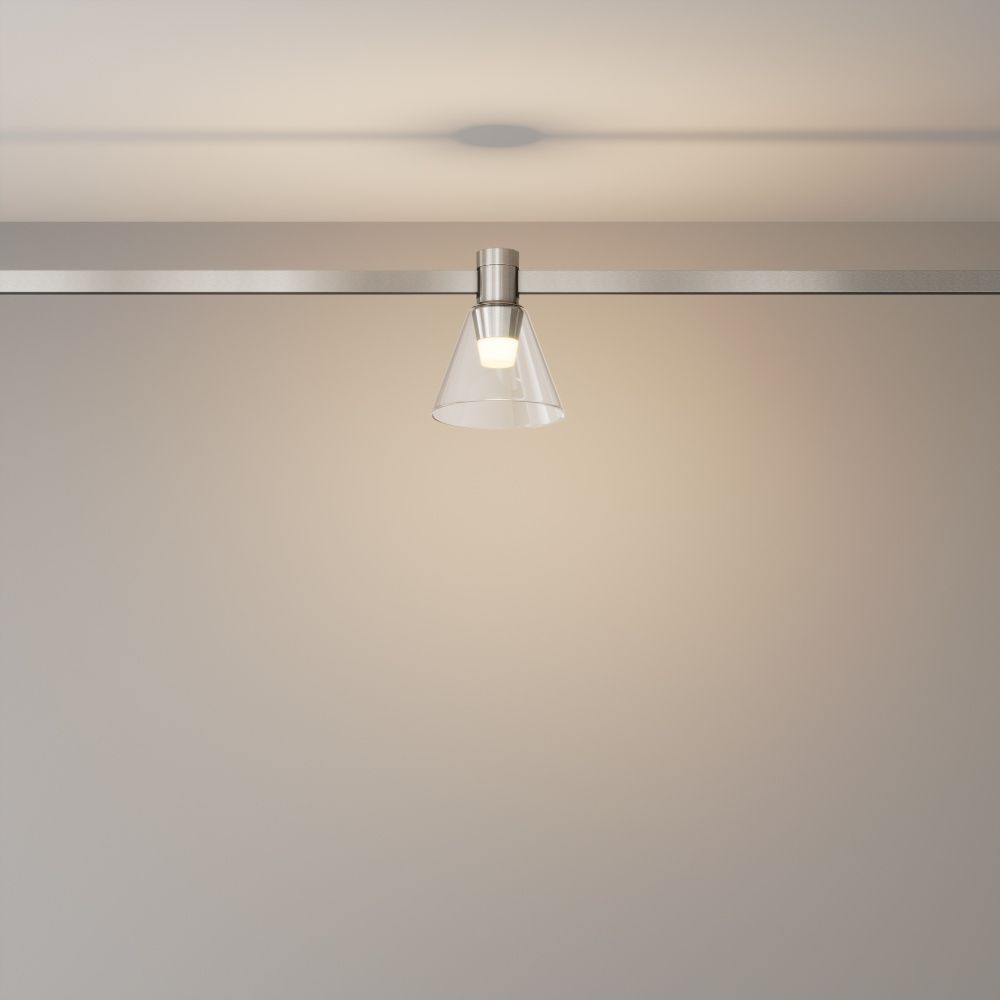 Трековый светильник  TR147-1-3W3K-PT **-10,2 см, *LED*3W, K, Maytoni technical FLARITY TR147-1-3W3K-PT, Платина