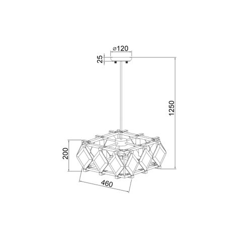 Подвесная люстра 46*46*125 см, 4*E14 хром Vele Luce Vittoria VL3053L04