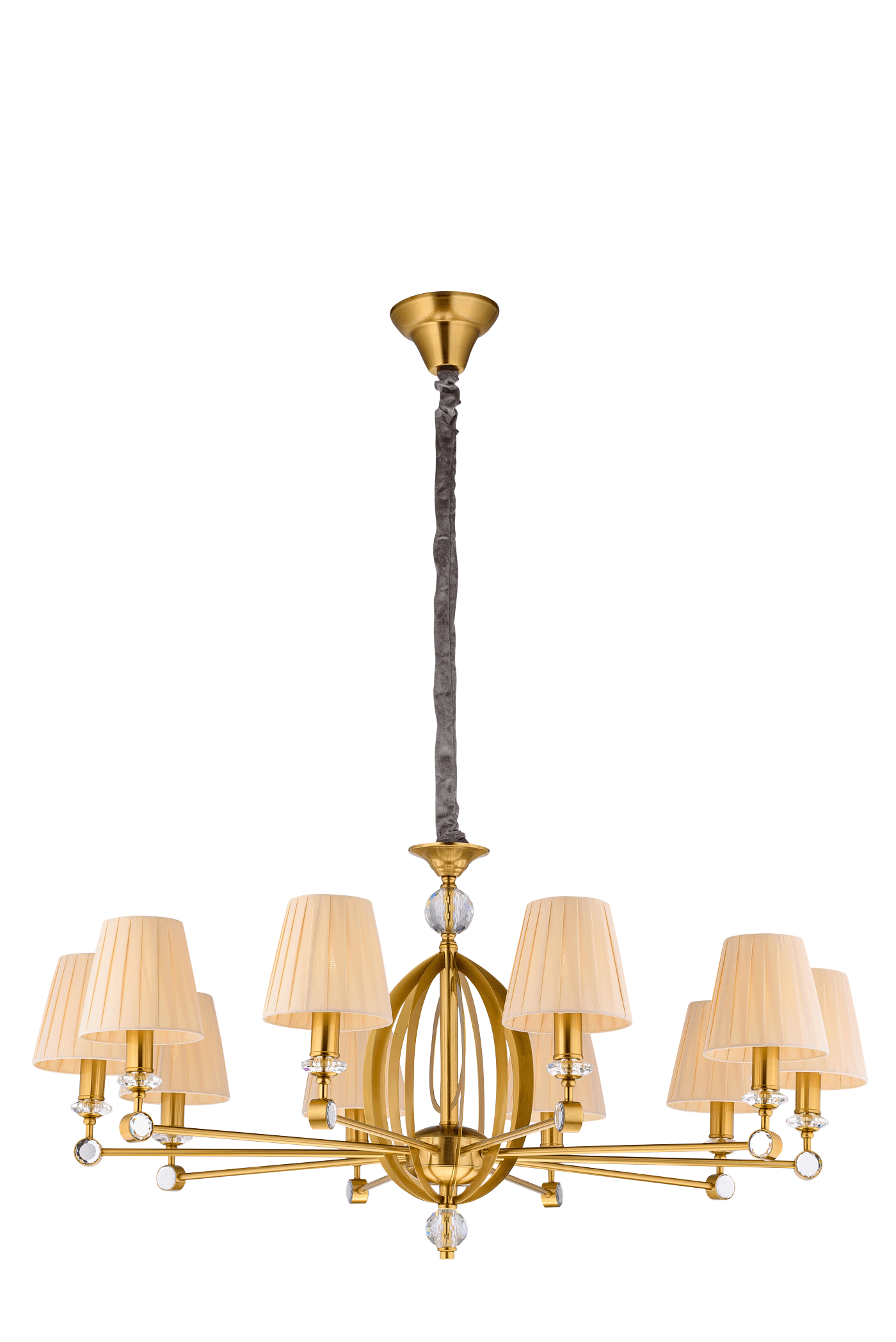 Люстра  970*490-1600, 10*E14, 40W NewRgy Модерн 8901/10LT BRASS, Бронза